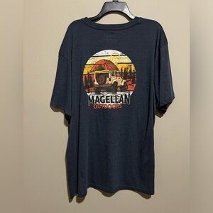 Magellan Outdoors Jeep Logo T-Shirt Men's Size 3XL Colorful Graphics on Back